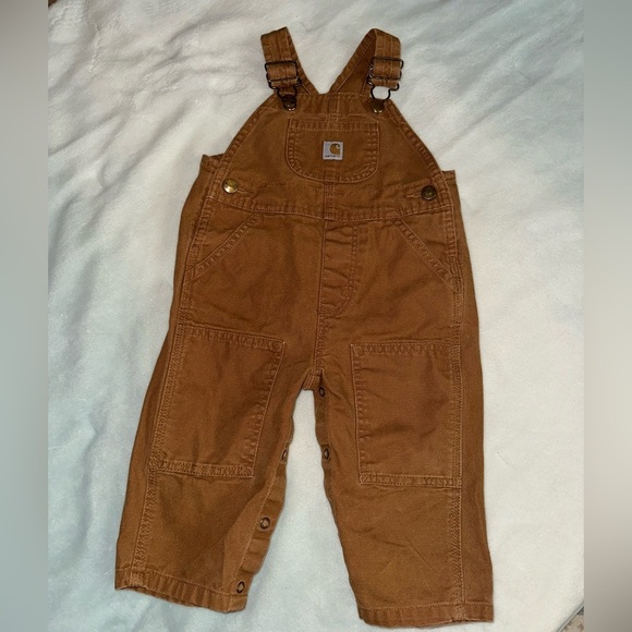 Carhartt Brown Workwear Overalls Rugged Canvas Design - Picture 4 of 6
